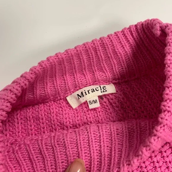 Miracle pink pullover sweater s/m - Picture 4 of 12